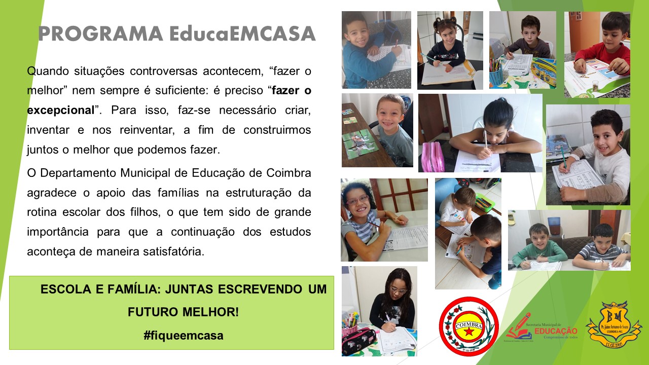 Programa EducaEmCasa é um sucesso através da união família e escola