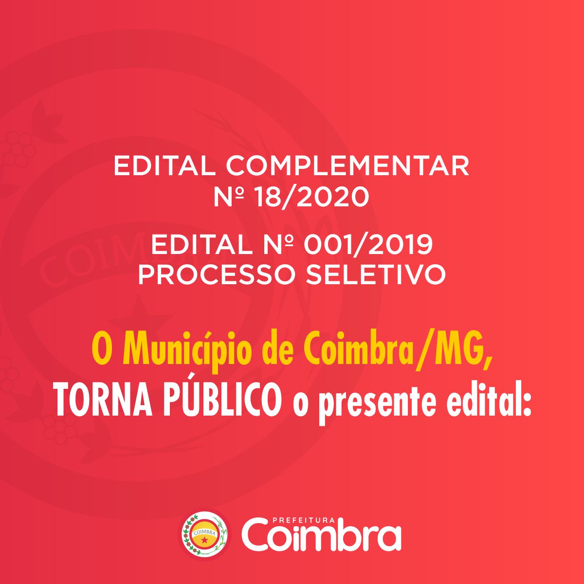 Edital Complementar N018/2020