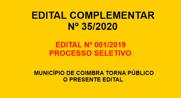 Edital de posse – Processo Seletivo 035/2020