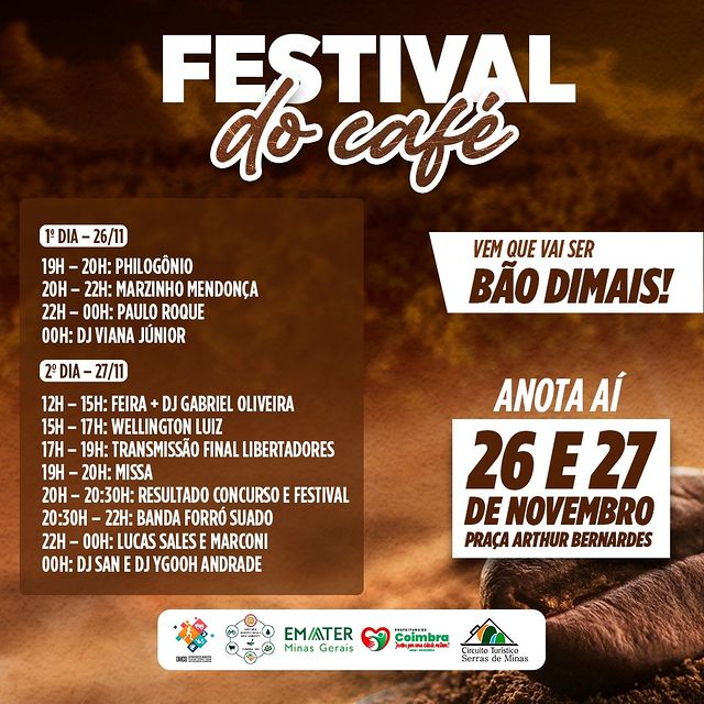 ☕️ Bora conferir as atrações do Festival do Café?